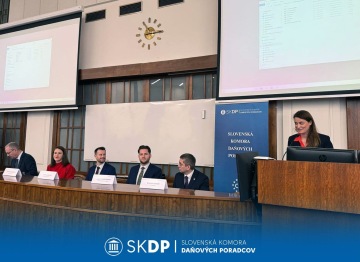 Ondřej Trubač and Patrik Koželuha at the symposium of the Slovak Chamber of Tax Advisors